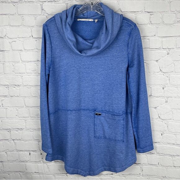 Soft Surroundings Tops - SOFT SURROUNDINGS blue soft lightweight cowl neck tunic sweater, size PM